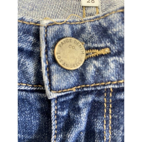 Paige Denim Co Jeans Womens Jimmy Jimmy Skinny Stretch Whiskered Blue Size 28 - Picture 6 of 8